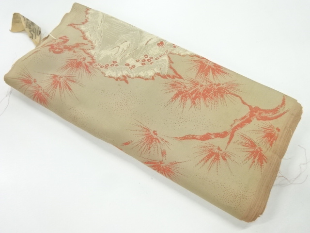 アンティーク　松模様織出し着物洗い張り